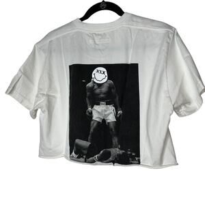 God Selection XXX Cream Champion Boxer Graphic cut crop top short sleeves L